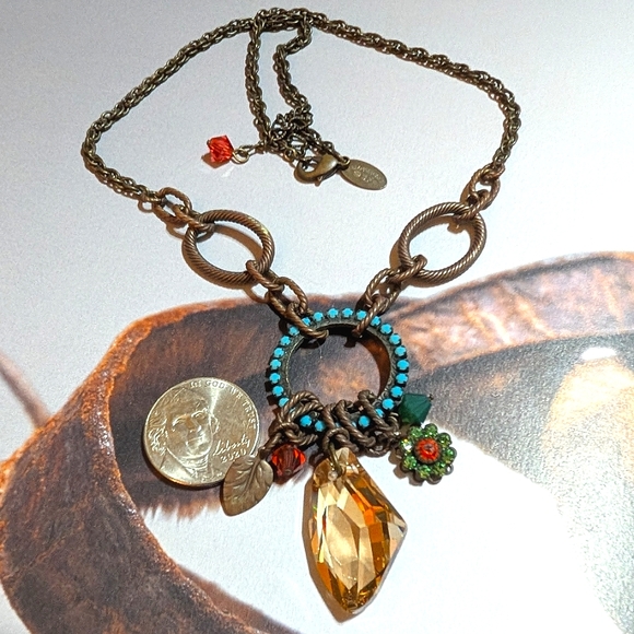 VTG Liz Paiacios Swarovski Crystal Necklace - Picture 7 of 7